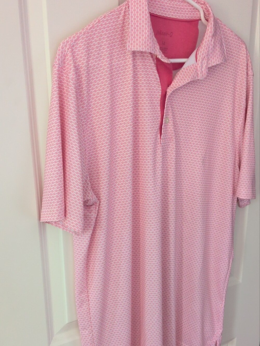 johnnie-O Pink Micro-Pattern Polo - Picture 5 of 7